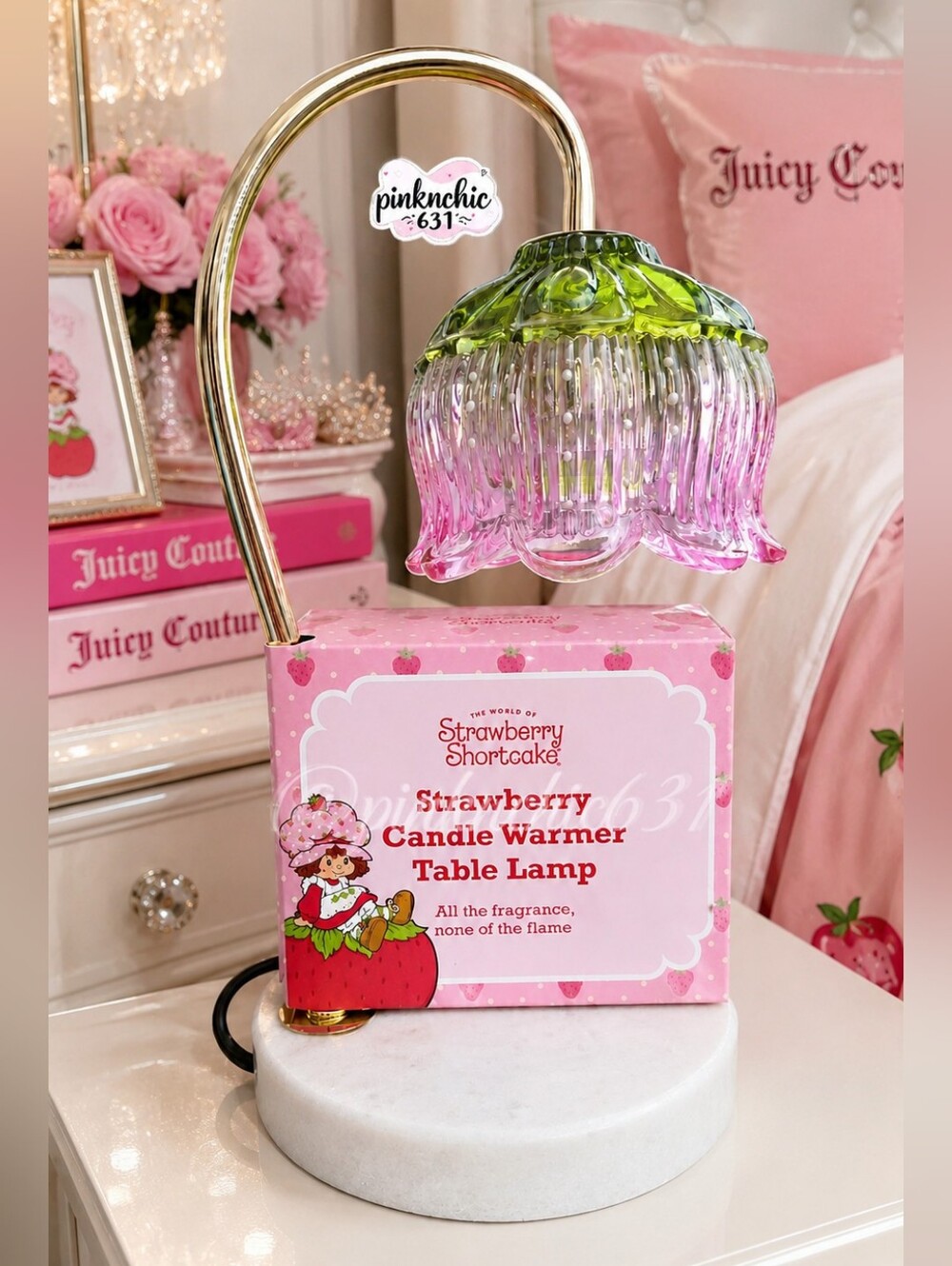 Strawberry Shortcake Dimmable Candle Warmer Table Lamp With Timer